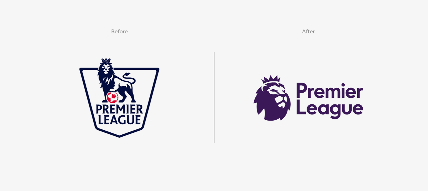 Premier League Logos Before/After